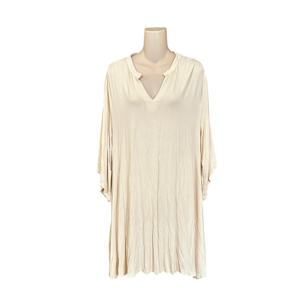 Adorn Cream 3/4 Sleeves Tunic‎ Top